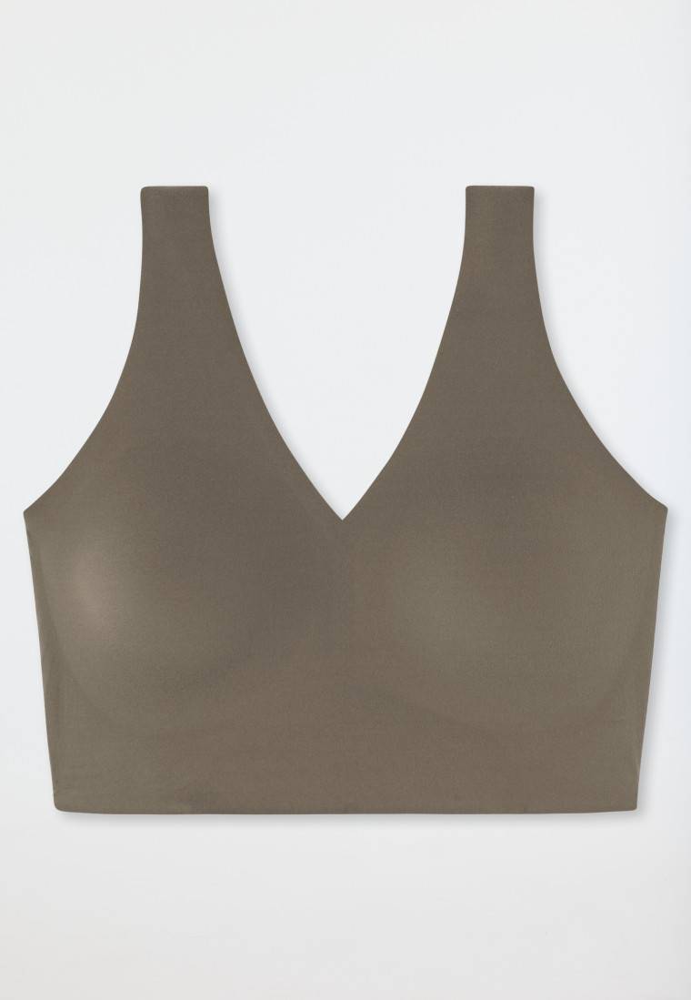 Schiesser Bustier Mikrofaser herausnehmbare Pads taupe - Invisible Soft Neuheiten