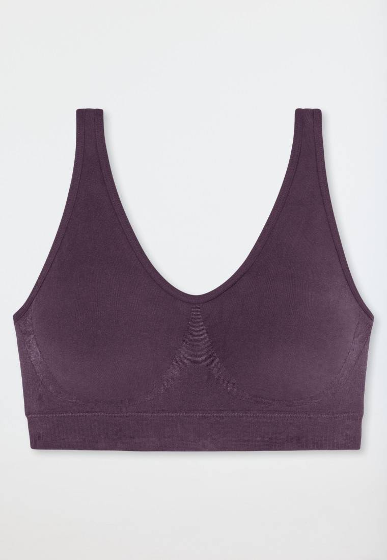 Schiesser Bustier seamless herausnehmbare Pads pflaume - Classic Seamless Saisonale Angebote
