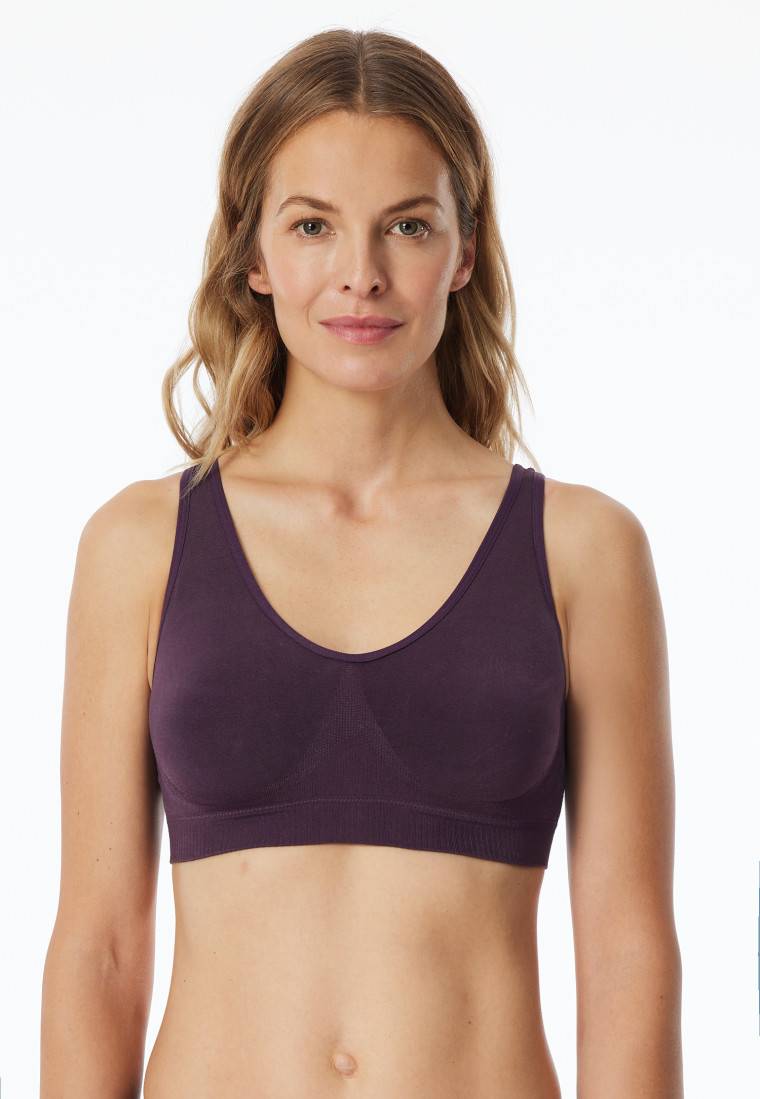 Schiesser Bustier seamless herausnehmbare Pads pflaume - Classic Seamless Saisonale Angebote