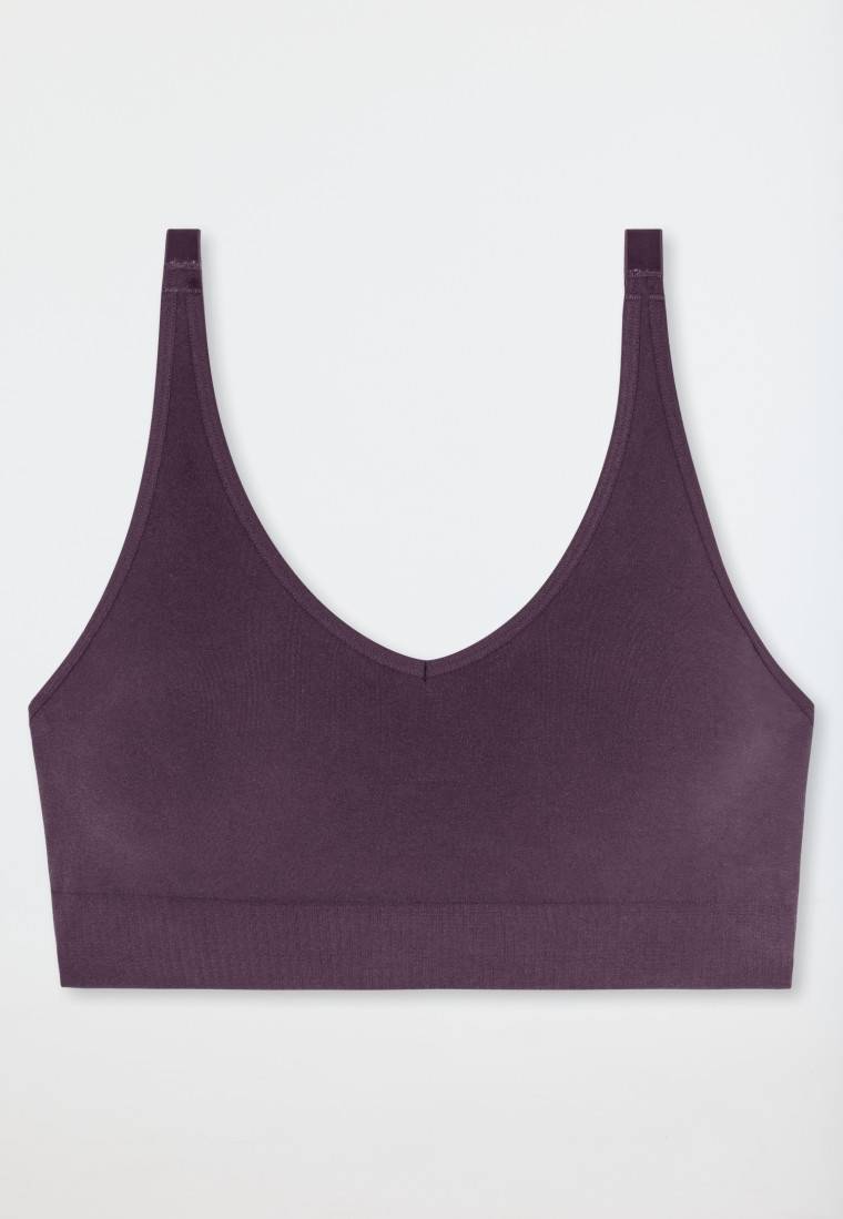 Schiesser Soft-BH herausnehmbare Pads pflaume - Classic Seamless Räumungsverkauf