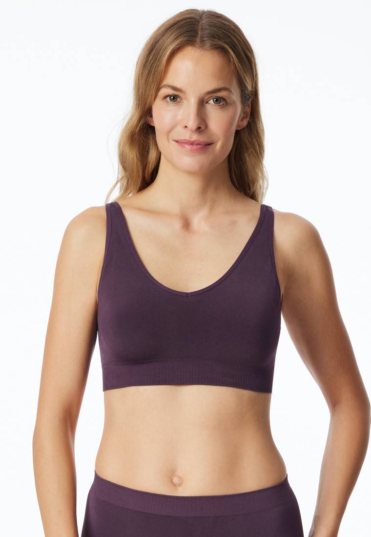 Schiesser Soft-BH herausnehmbare Pads pflaume - Classic Seamless Räumungsverkauf