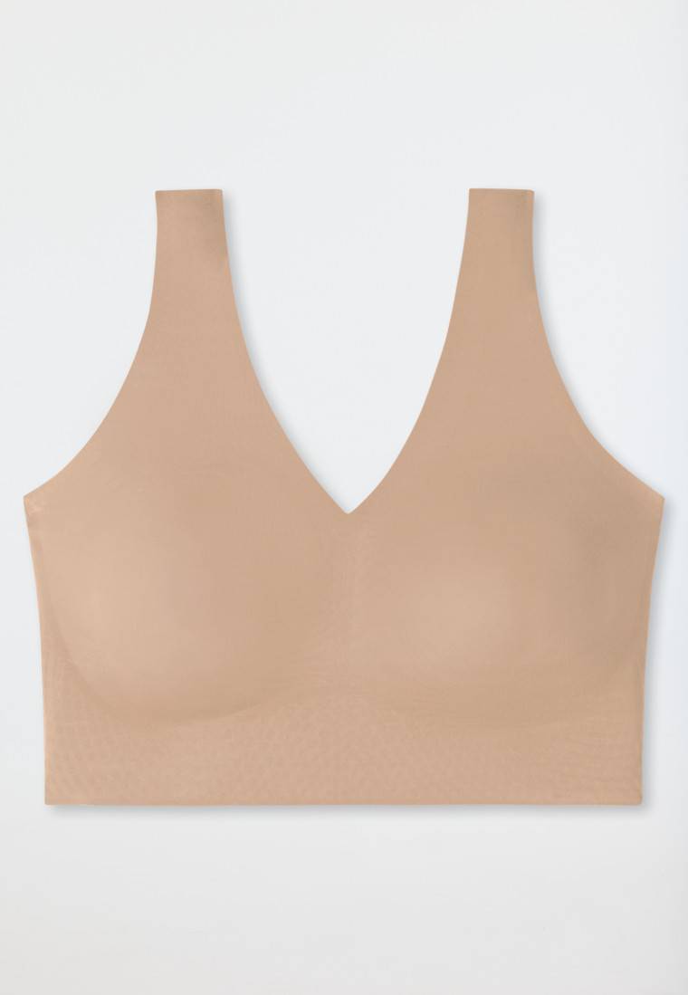 Schiesser Bustier Microfaser herausnehmbare Pads maple - Invisible Soft Tiefpreis