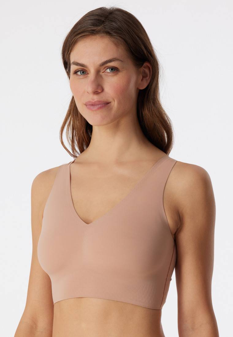 Schiesser Bustier Microfaser herausnehmbare Pads maple - Invisible Soft Tiefpreis