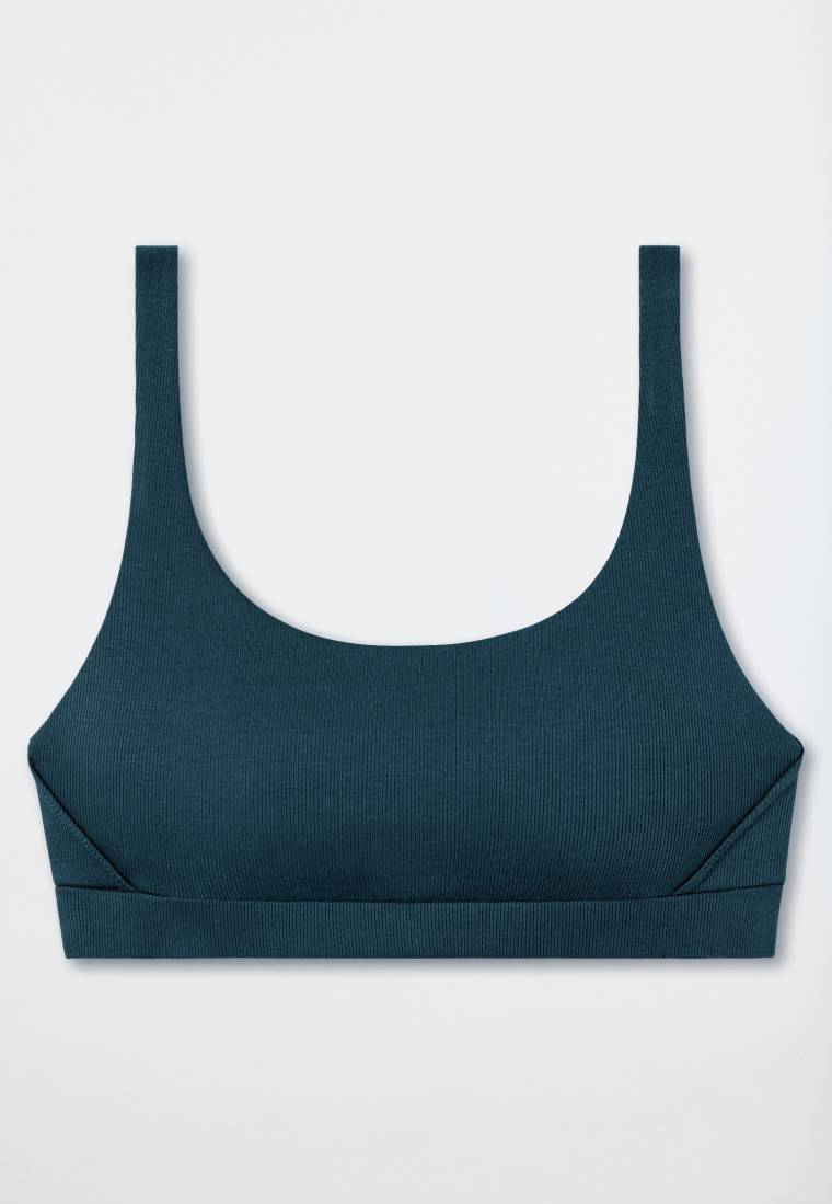 Schiesser Bustier Doppelripp Organic Cotton jeansblau - Pure Rib JETZT KAUFEN