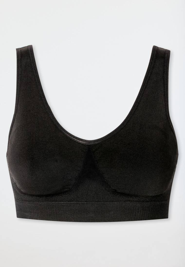 Schiesser Bustier seamless herausnehmbare Pads schwarz- Classic Seamless Bis zu 60% Rabatt