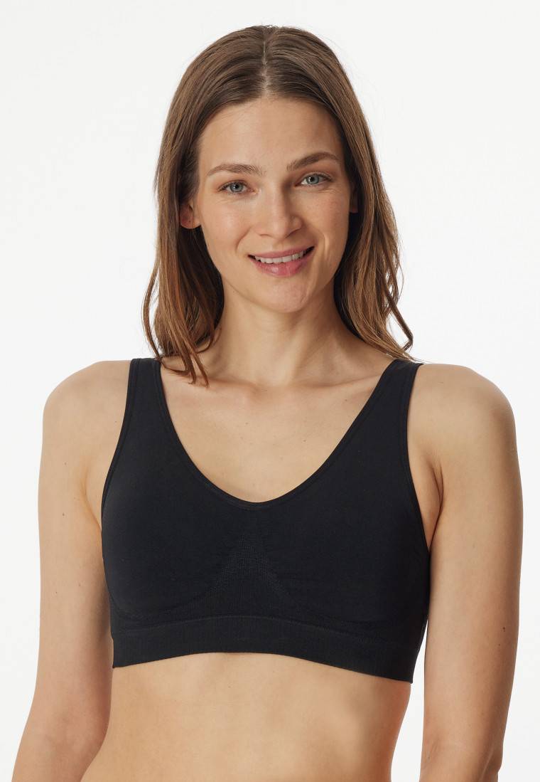 Schiesser Bustier seamless herausnehmbare Pads schwarz- Classic Seamless Bis zu 60% Rabatt