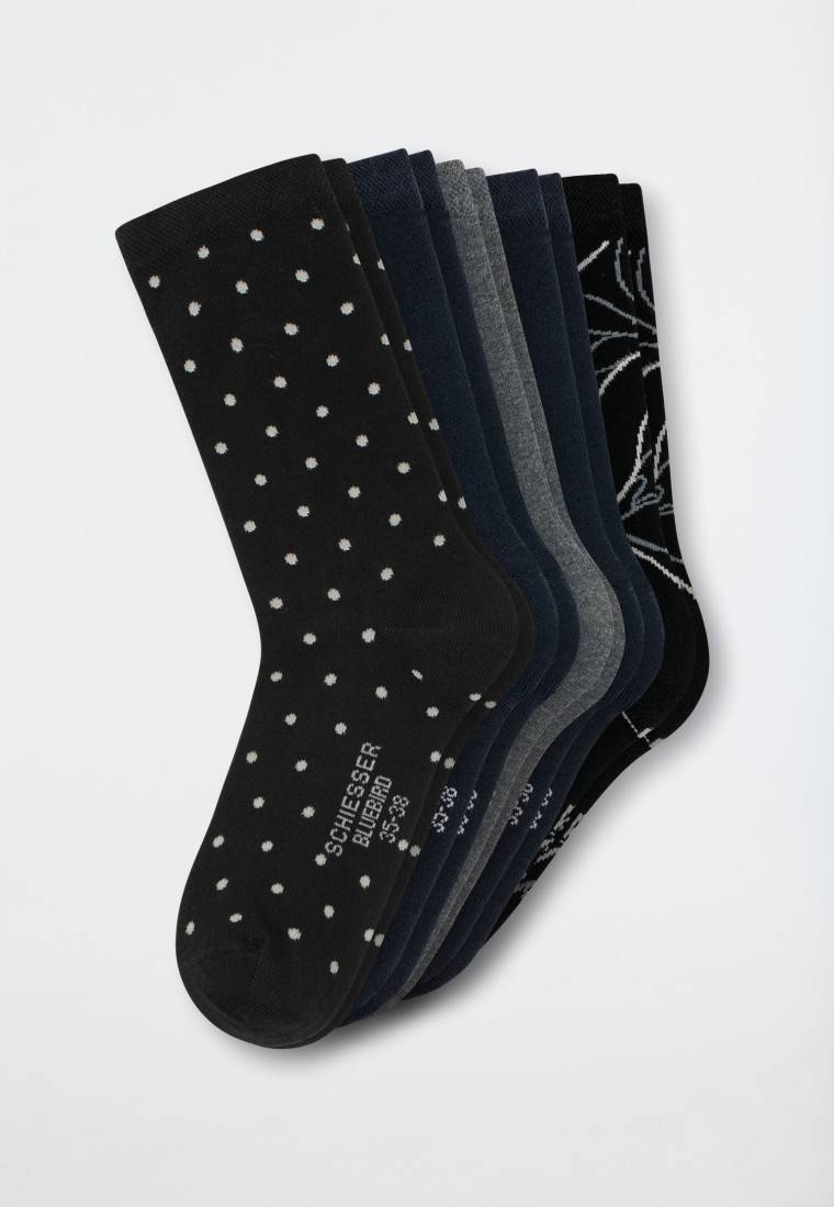 Schiesser Damensocken 5er-Pack stay fresh uni/gemustert mehfarbig - Bluebird Vierteljährliche Förderung
