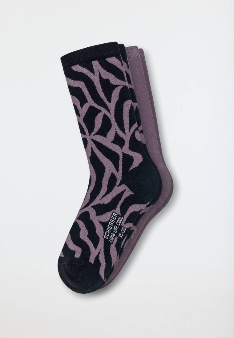 Schiesser Damensocken 2er-Pack unifarben/gemustert mehrfarbig - Long Life Cool Discount Store für neue Produkte