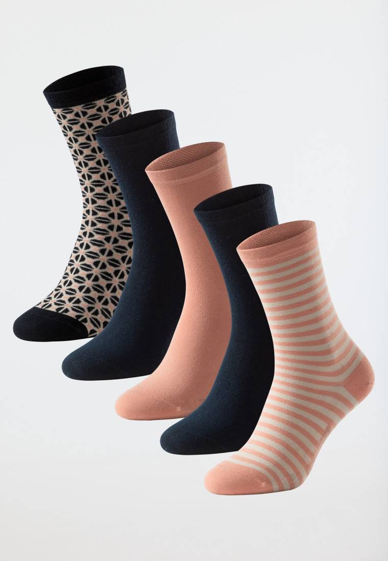Schiesser Damensocken 5er-Pack stay fresh uni/gemustert mehfarbig - Bluebird Nur noch ein Tag übrig