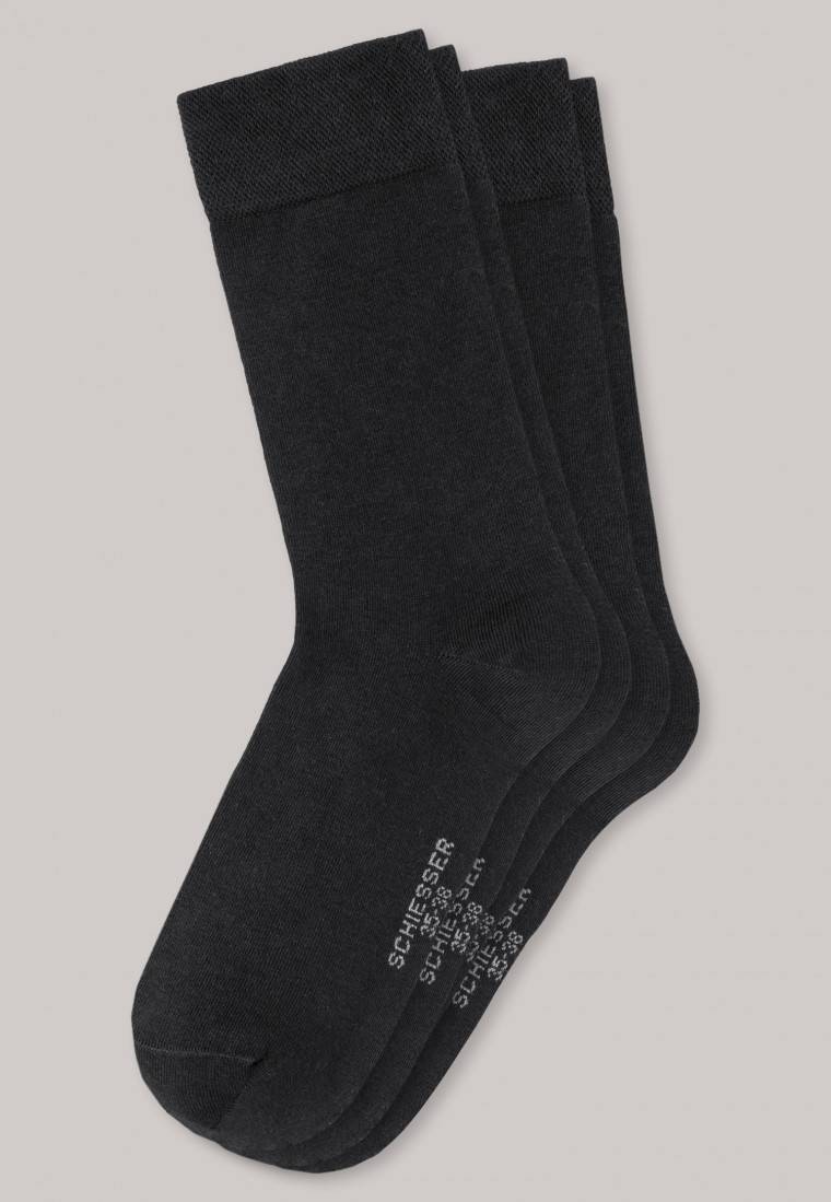 Schiesser Damensocken 2er-Pack schwarz - Long Life Cool Riesige Rabatte