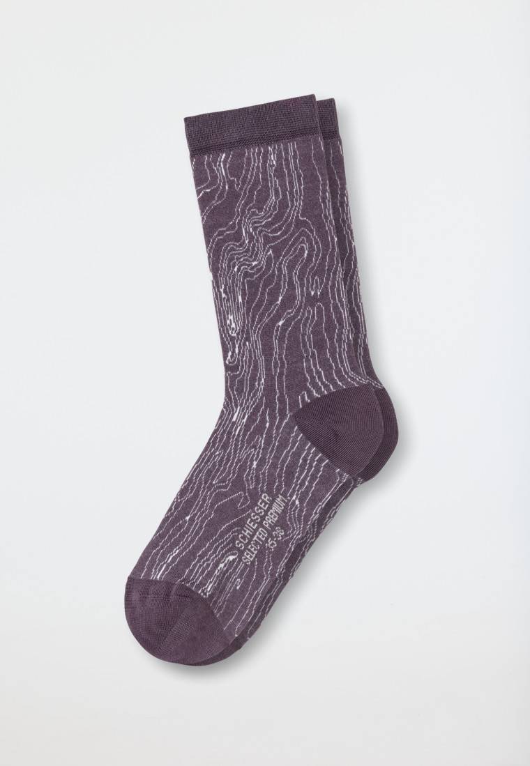 Schiesser Damensocken gemustert violett - selected! premium Kostenloser Versand international