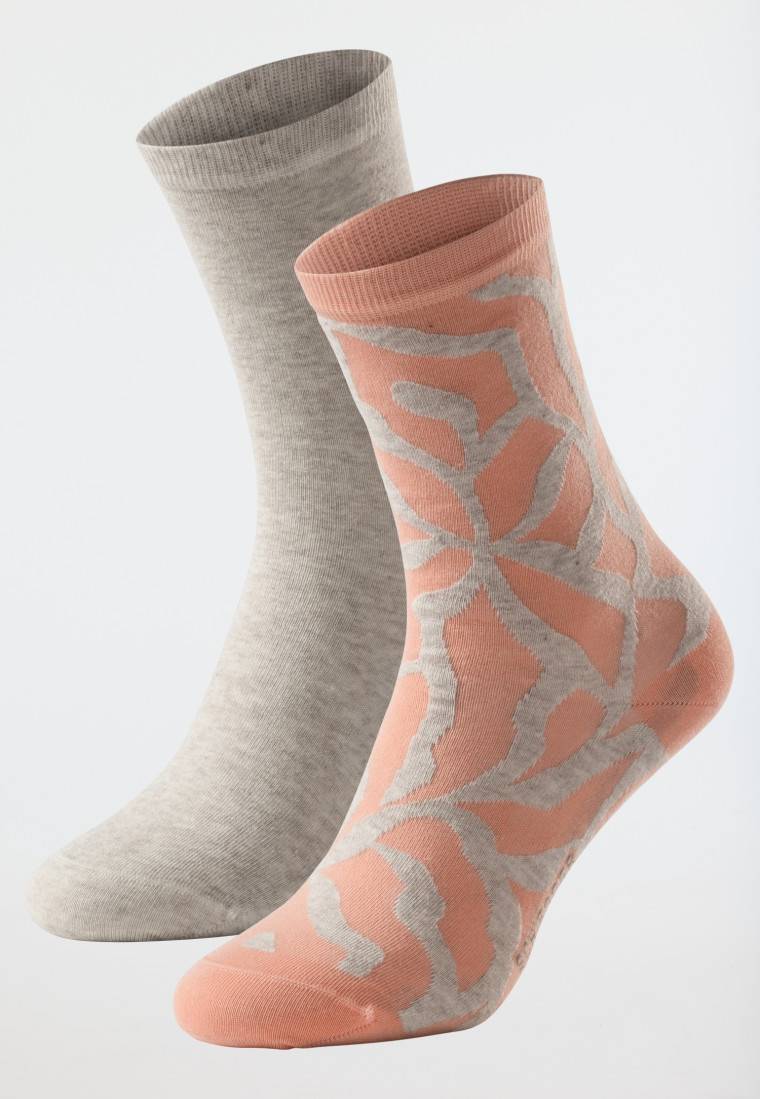 Schiesser Damensocken 2er-Pack unifarben/gemustert mehrfarbig - Long Life Cool Fabrikladen