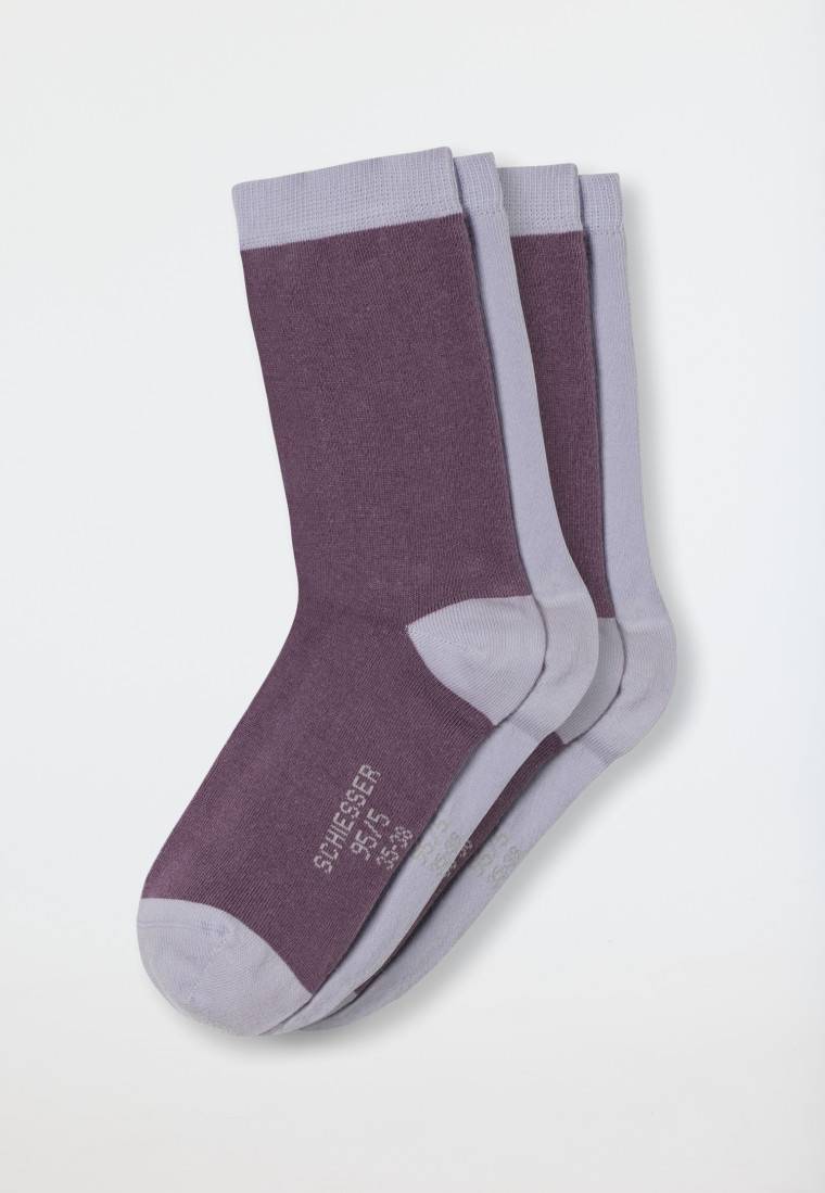 Schiesser Damensocken 2er-Pack Organic Cotton taupe/ flieder - 95/5 Speichern exportieren