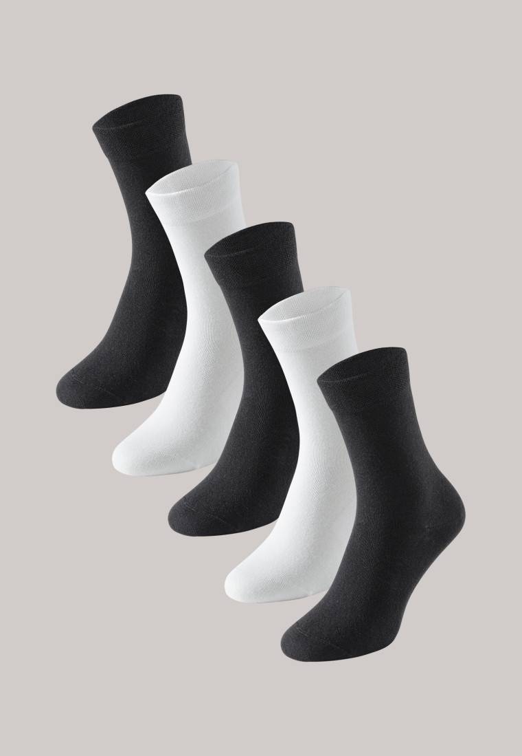 Schiesser Damensocken 5er-Pack stay fresh schwarz-weiß - Bluebird Outlet