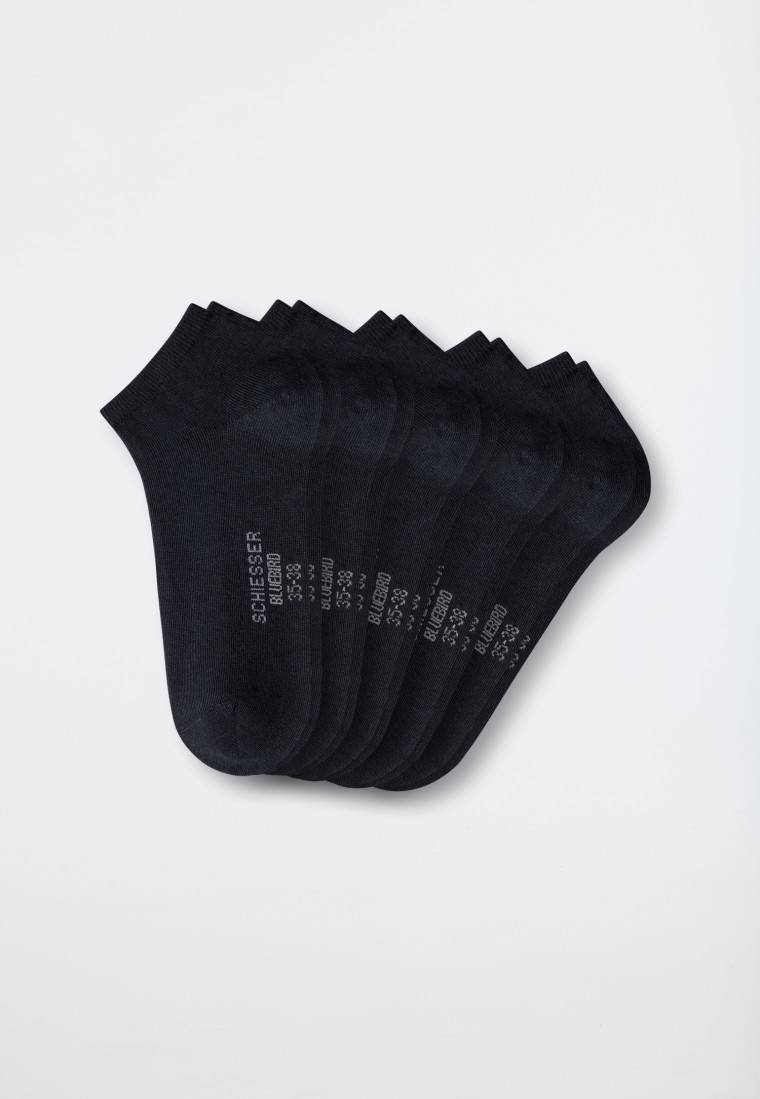 Schiesser Damensneaker Fünferpack Stay Fresh schwarz - Bluebird Auslauf