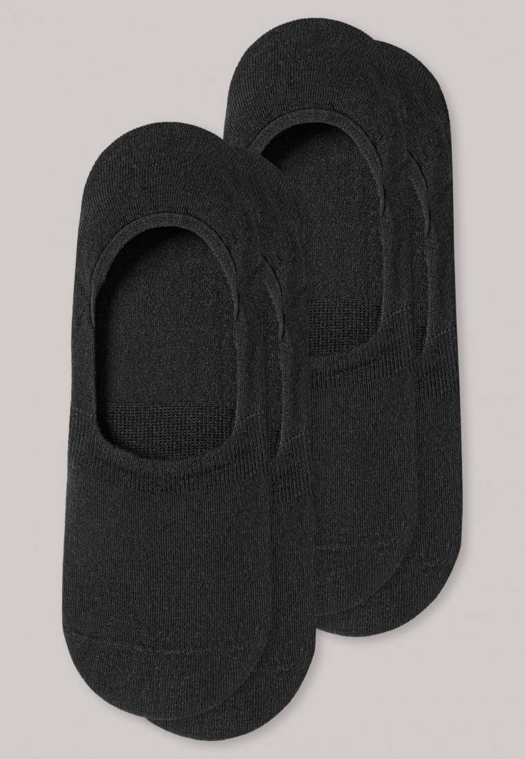 Schiesser Inshoe-Damensocken 2er-Pack schwarz - Long Life Cool Kostenloser Versand