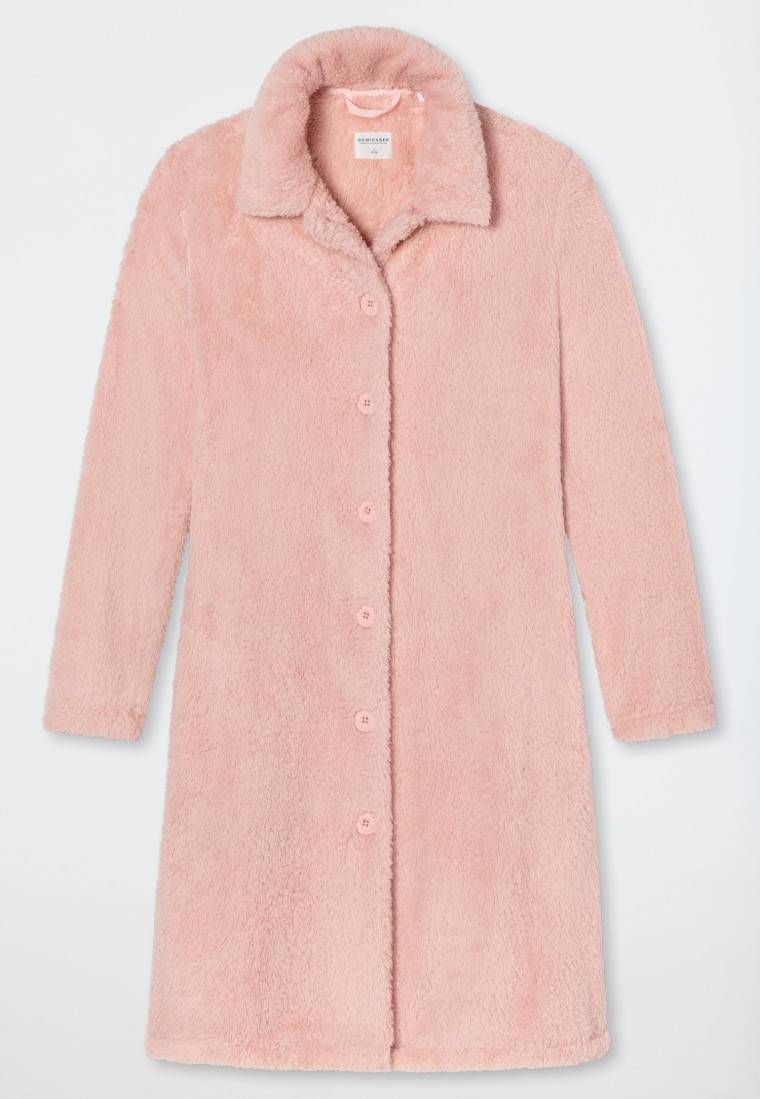 Schiesser Morgenmantel Teddy Fleece rosé - Essentials Weihnachtsangebot