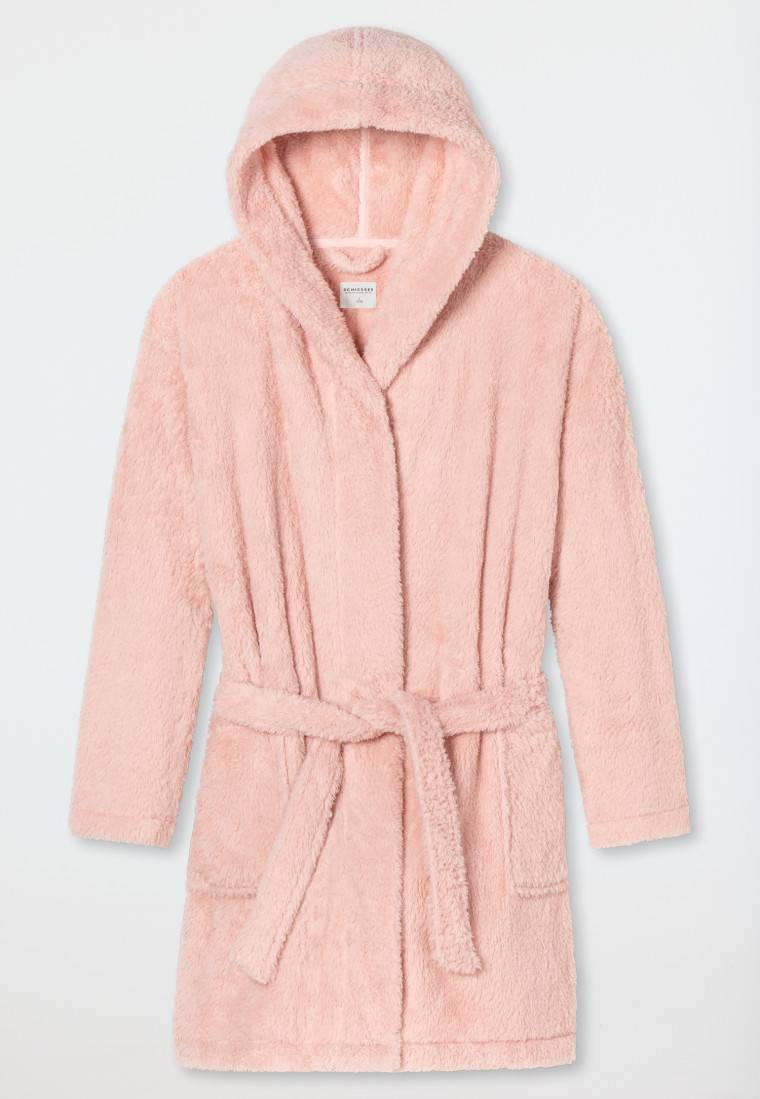 Schiesser Morgenmantel Teddy-Fleece Comfort-Fit rosé - Essentials Muttertagsangebot