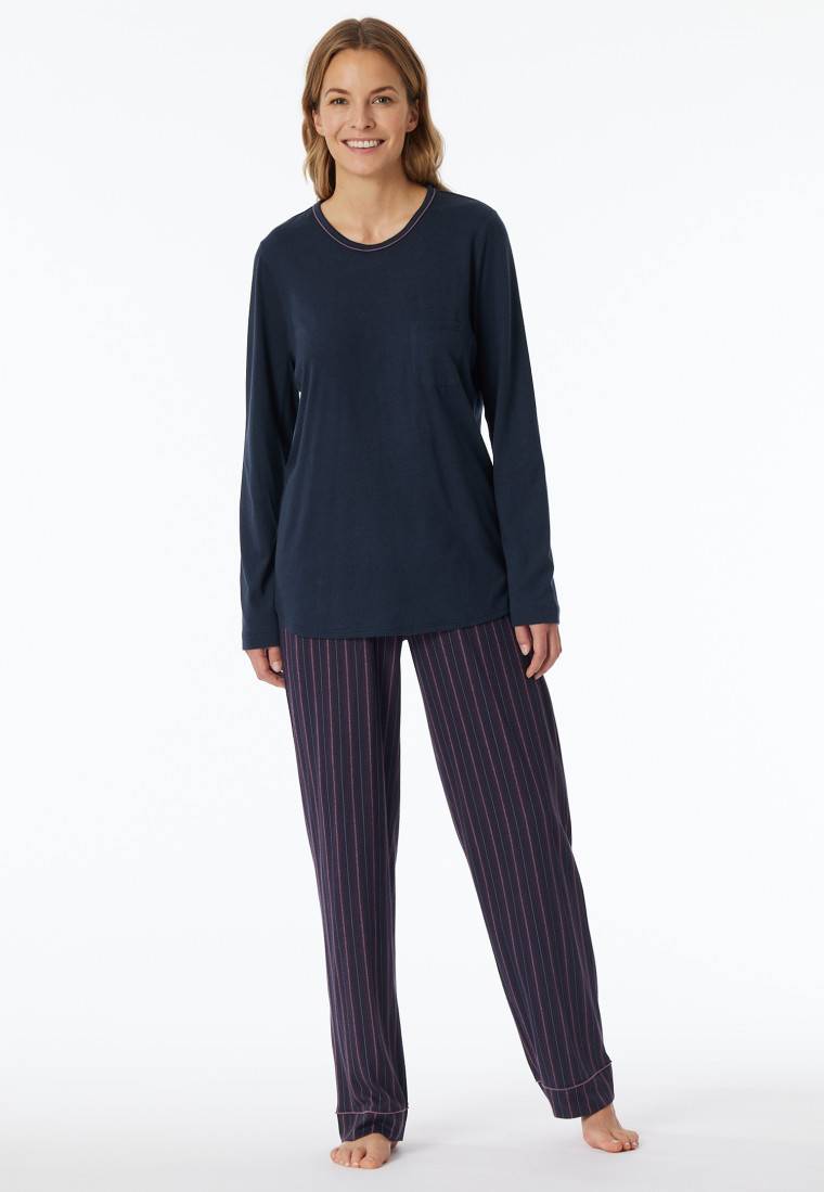 Schiesser Schlafanzug lang multicolor - Comfort Nightwear Neuheiten