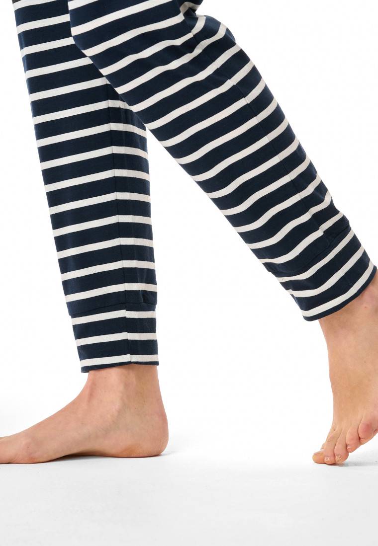 Schiesser Schlafanzug lang nachtblau - Casual Essentials Bestseller