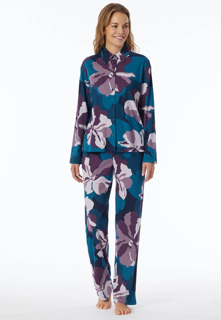 Schiesser Pyjama Interlock multicolor bedruckt - Modern Nightwear Zeitbegrenzte Promotion