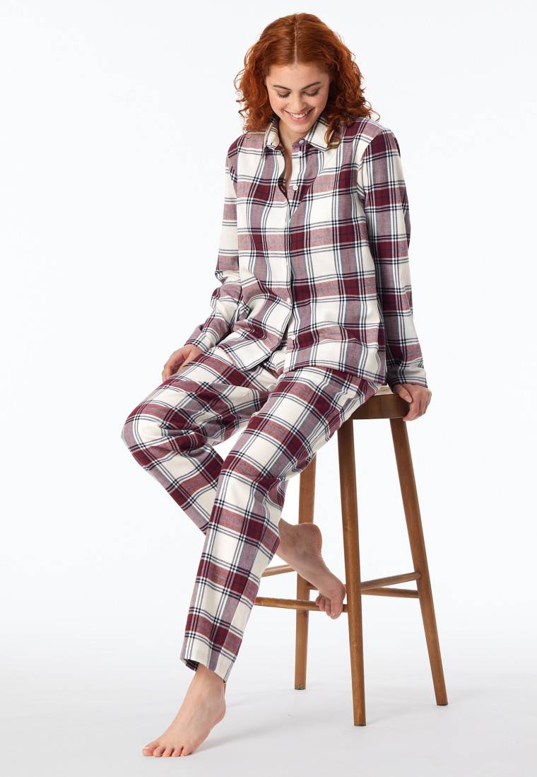 Schiesser Pyjama lang Webware multicolor kariert - X-Mas Family Vierteljährliche Förderung