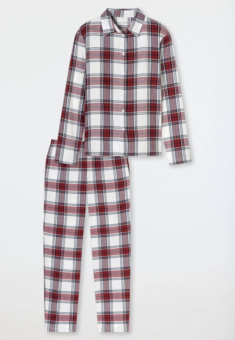 Schiesser Pyjama lang Webware multicolor kariert - X-Mas Family Vierteljährliche Förderung