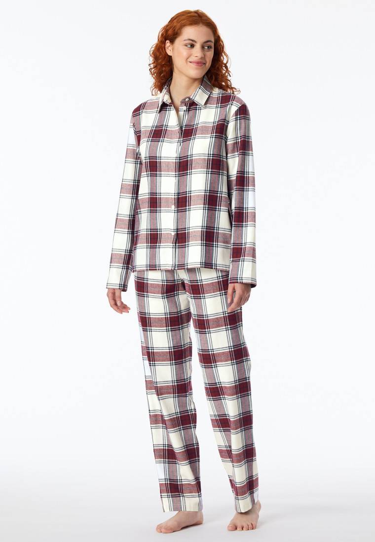 Schiesser Pyjama lang Webware multicolor kariert - X-Mas Family Vierteljährliche Förderung