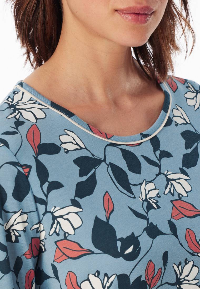 Schiesser Nachthemd langarm Blumen mehrfarbig bedruckt - Comfort Nightwear 50% Rabatt für begrenzte Zeit