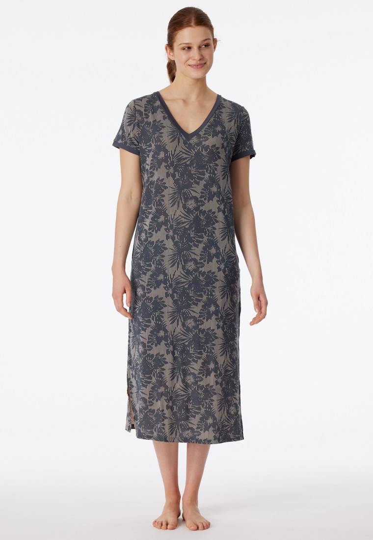 Schiesser Sleepshirt kurzarm V-Ausschnitt multicolor - selected! premium inspiration Meist gekauft
