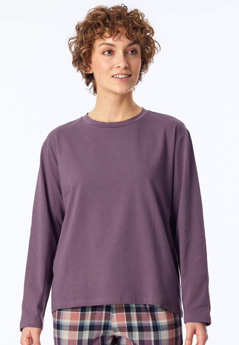 Schiesser Shirt langarm rundhals malve - Mix+Relax Sonderangebot