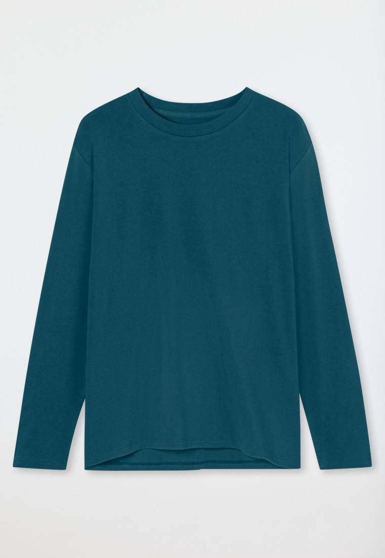 Schiesser Shirt langarm rundhals petrol - Mix+Relax Begrenztes Angebot