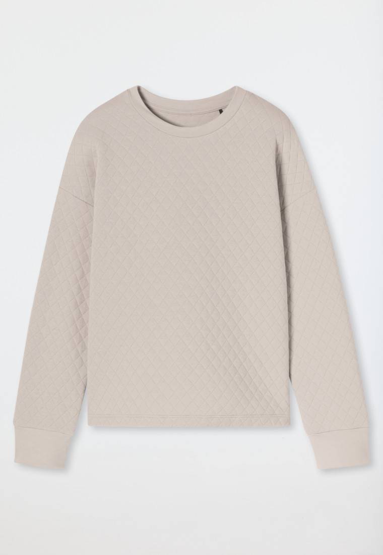 Schiesser Sweatshirt Jersey-Quiltstoff und Sweatware beige - Mix+Relax Preisnachlass