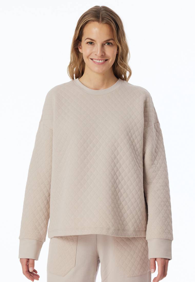 Schiesser Sweatshirt Jersey-Quiltstoff und Sweatware beige - Mix+Relax Preisnachlass