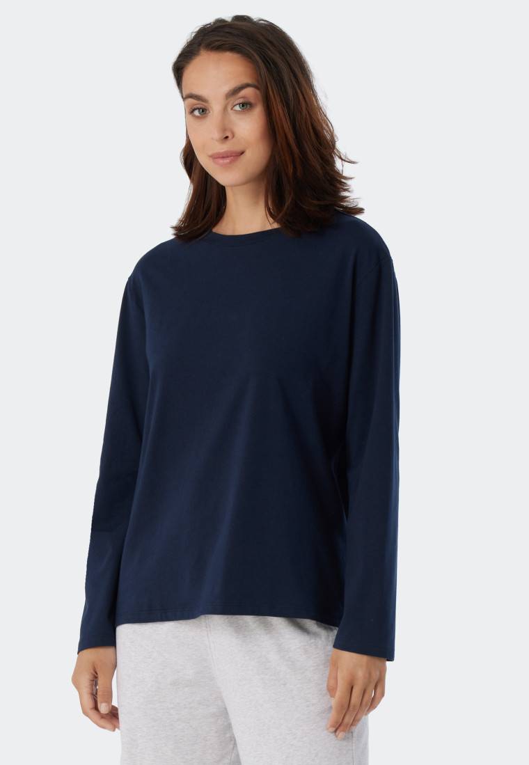 Schiesser Shirt langarm dunkeblau - Mix+Relax Saisonschlussverkauf