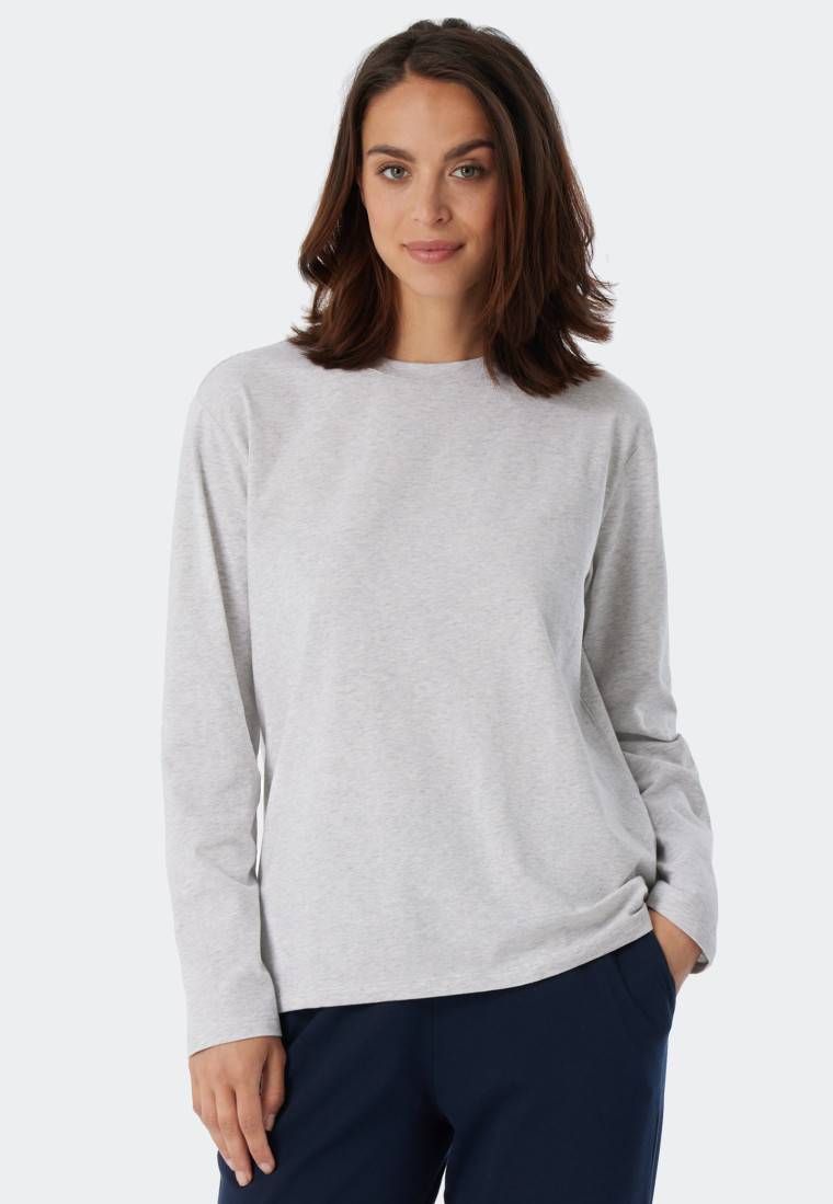 Schiesser Shirt langarm grau meliert - Mix+Relax Black Friday