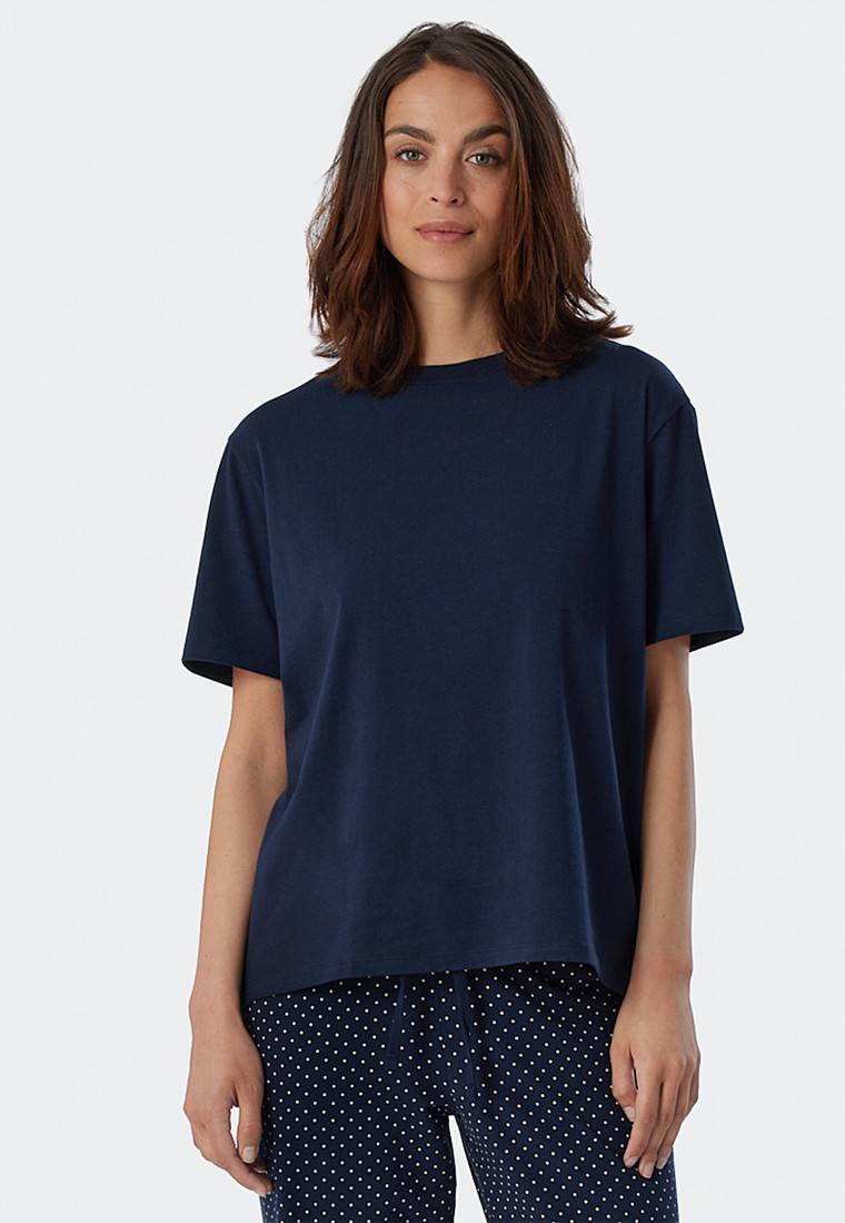 Schiesser Shirt kurzarm dunkelblau - Mix+Relax Muttertagsangebot