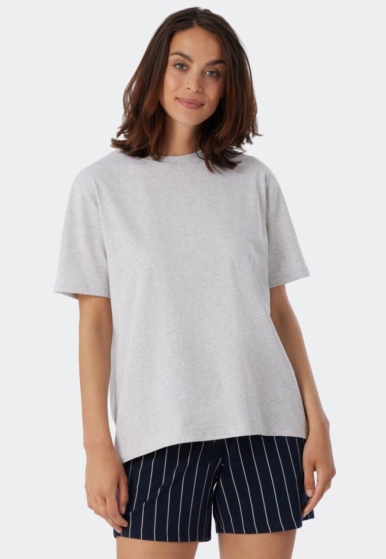 Schiesser Shirt kurzarm grau meliert - Mix+Relax Vatertagsangebot