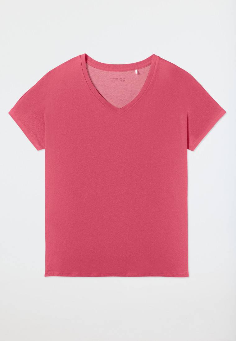 Schiesser Shirt kurzarm V-Ausschnitt pink - Mix+Relax Heißer Verkauf
