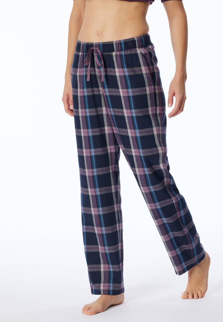 Schiesser Hose lang Flanell Organic Cotton Karos multicolor - Mix+Relax Top Angebot