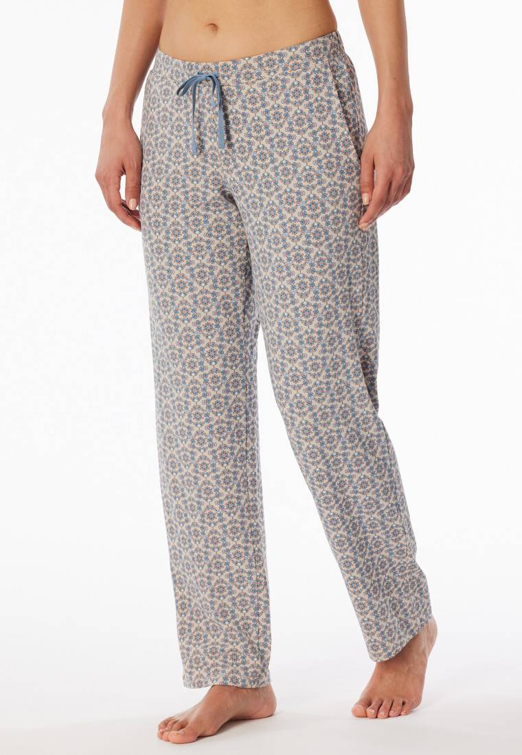 Schiesser Hose lang Blümchen multicolor gemustert - Mix+Relax Neueste Mode