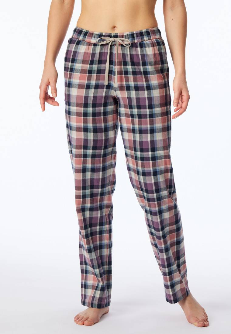 Schiesser Hose lang Flanell Organic Cotton Karos multicolor - Mix+Relax Online Outlet