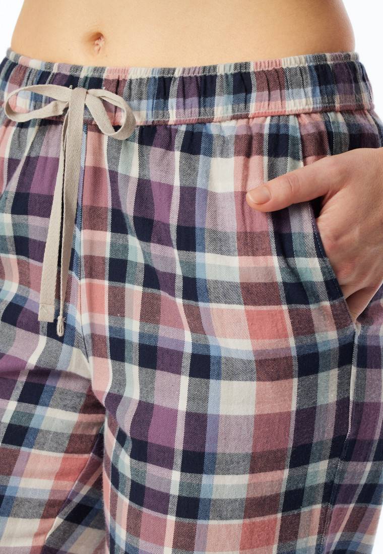 Schiesser Hose lang Flanell Organic Cotton Karos multicolor - Mix+Relax Online Outlet