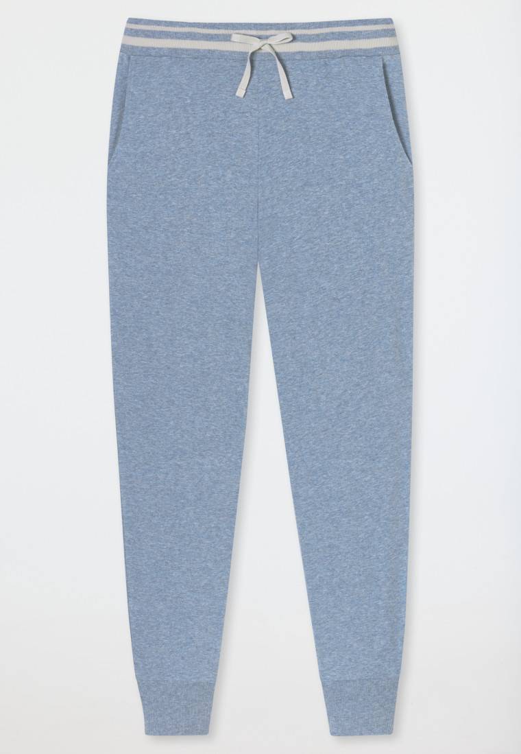 Schiesser Loungehose lang Organic Cotton Bündchen jeans-meliert - Mix+Relax Zeitlich begrenztes Angebot
