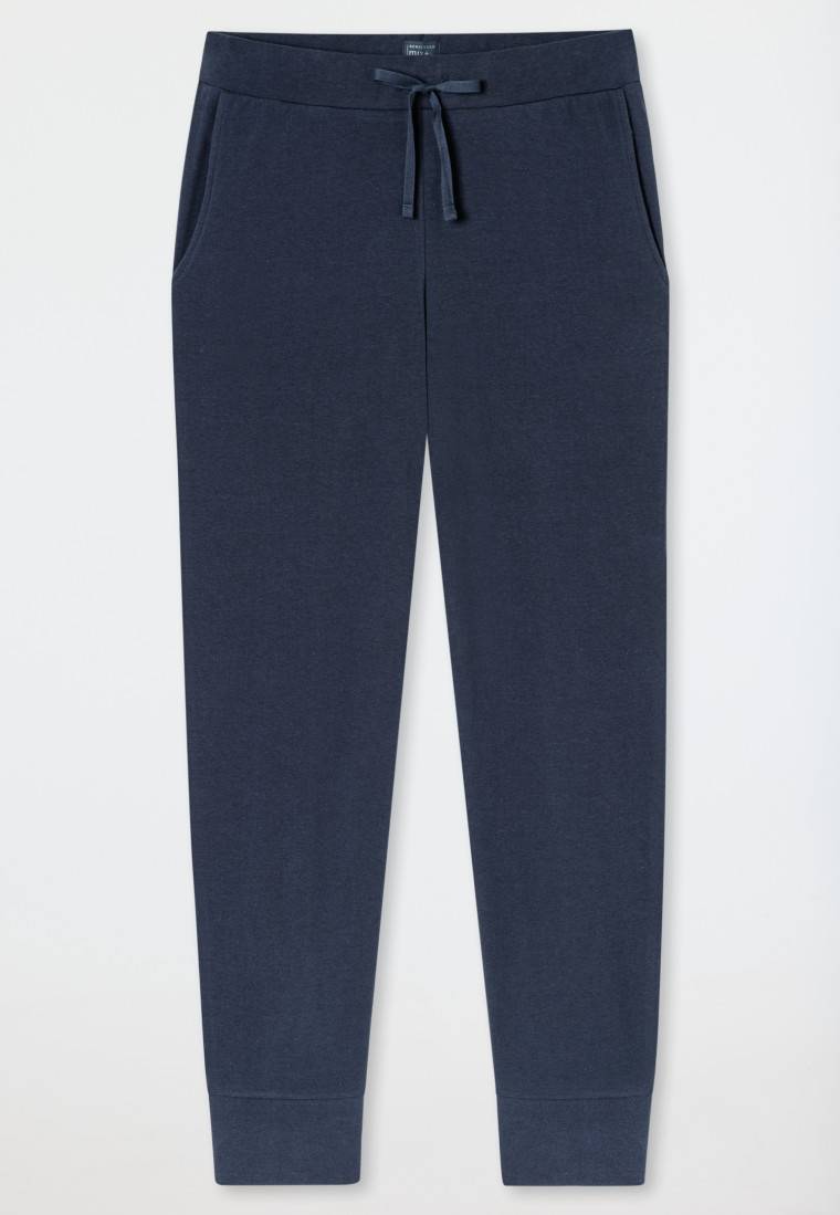 Schiesser Hose lang Bündchen dunkelblau - Mix+Relax Blitzangebot