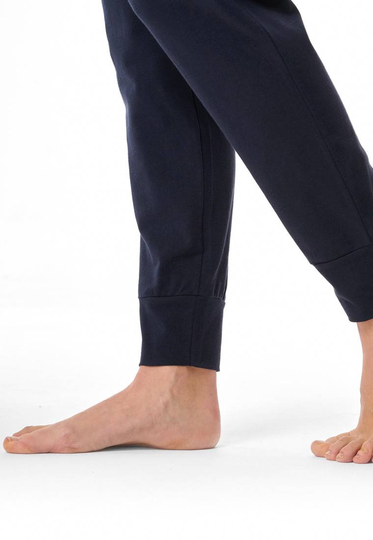 Schiesser Hose lang Bündchen dunkelblau - Mix+Relax Blitzangebot