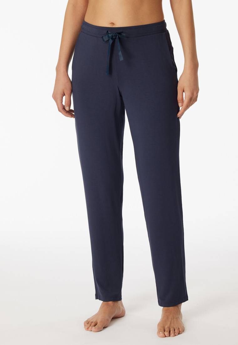 Schiesser Hose lang/extra-lang Modal blau - Mix+Relax Bestseller