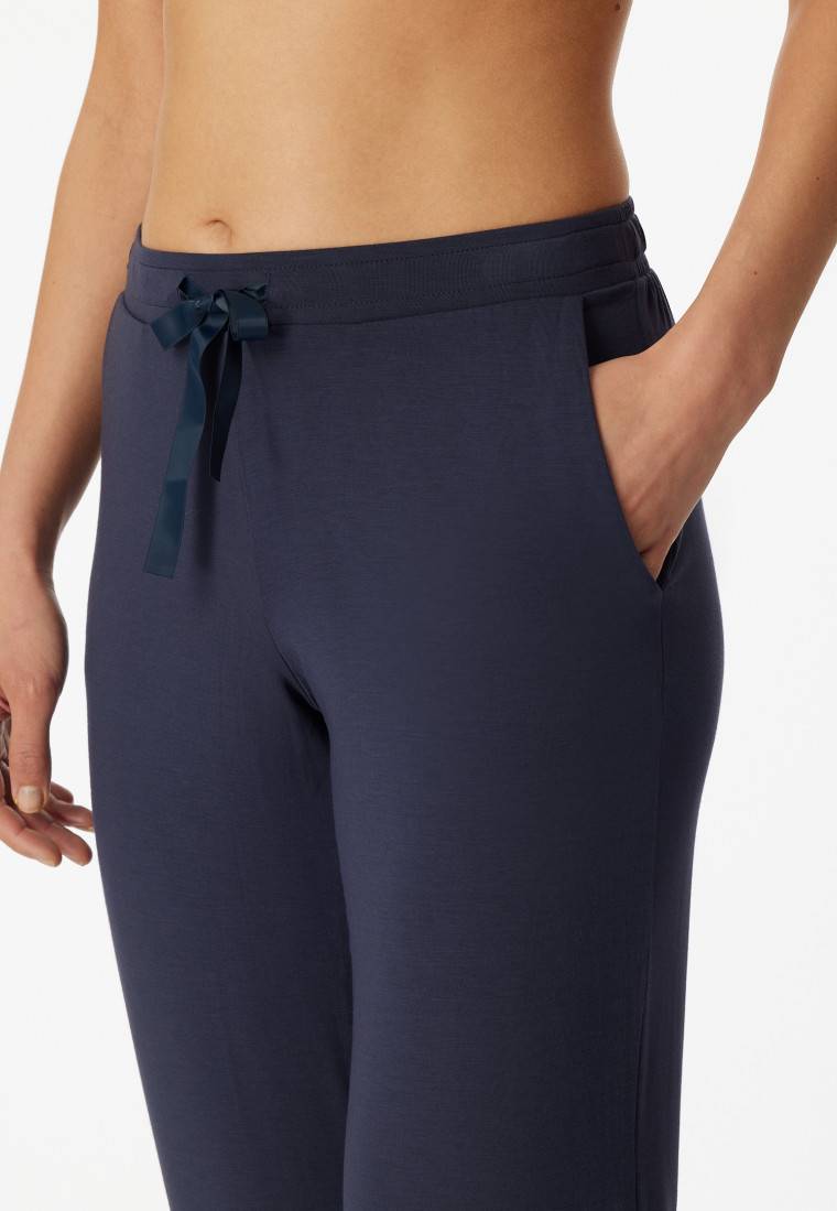 Schiesser Hose lang/extra-lang Modal blau - Mix+Relax Bestseller