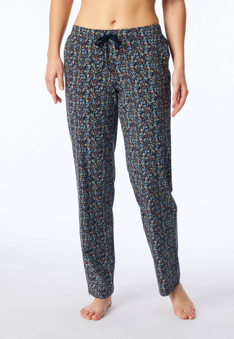 Schiesser Hose lang multicolor floral gemustert - Mix+Relax Tägliche Deals