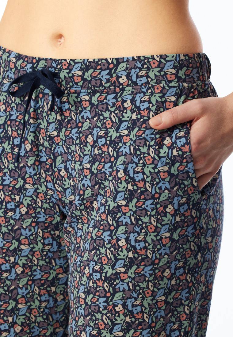 Schiesser Hose lang multicolor floral gemustert - Mix+Relax Tägliche Deals